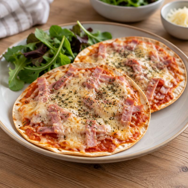 Pizzas tortillas jambon-fromage